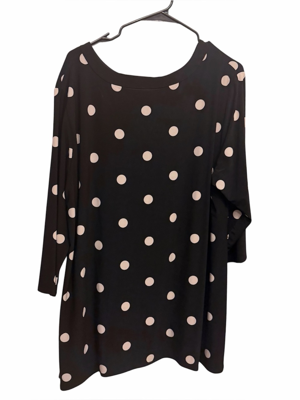 Black Polka Dot Women's tunic-Anne Klein 2x